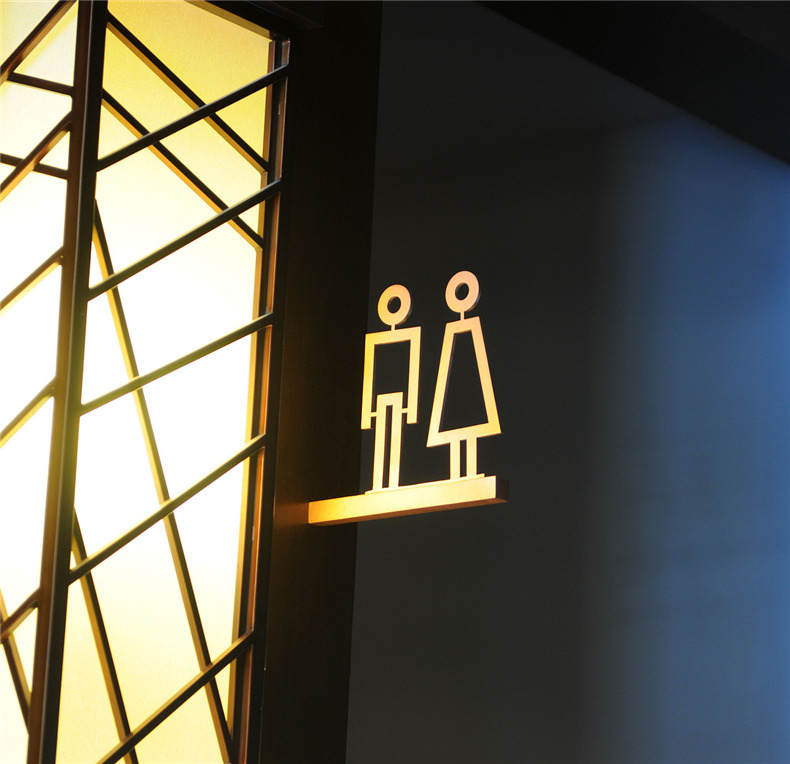 酒店不銹鋼洗手間立體字